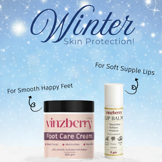 Winter Body Care Combo (Foot Cream & Lip Balm)