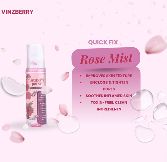 Refresh Your Skin Naturally with VINZBERRY Rose Mist!