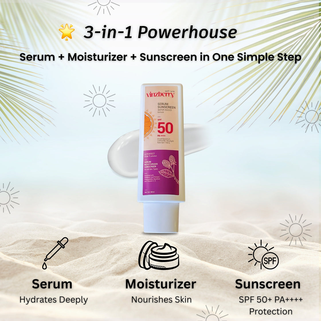 3-in-1 Serum Sunscreen SPF 50+ PA++++