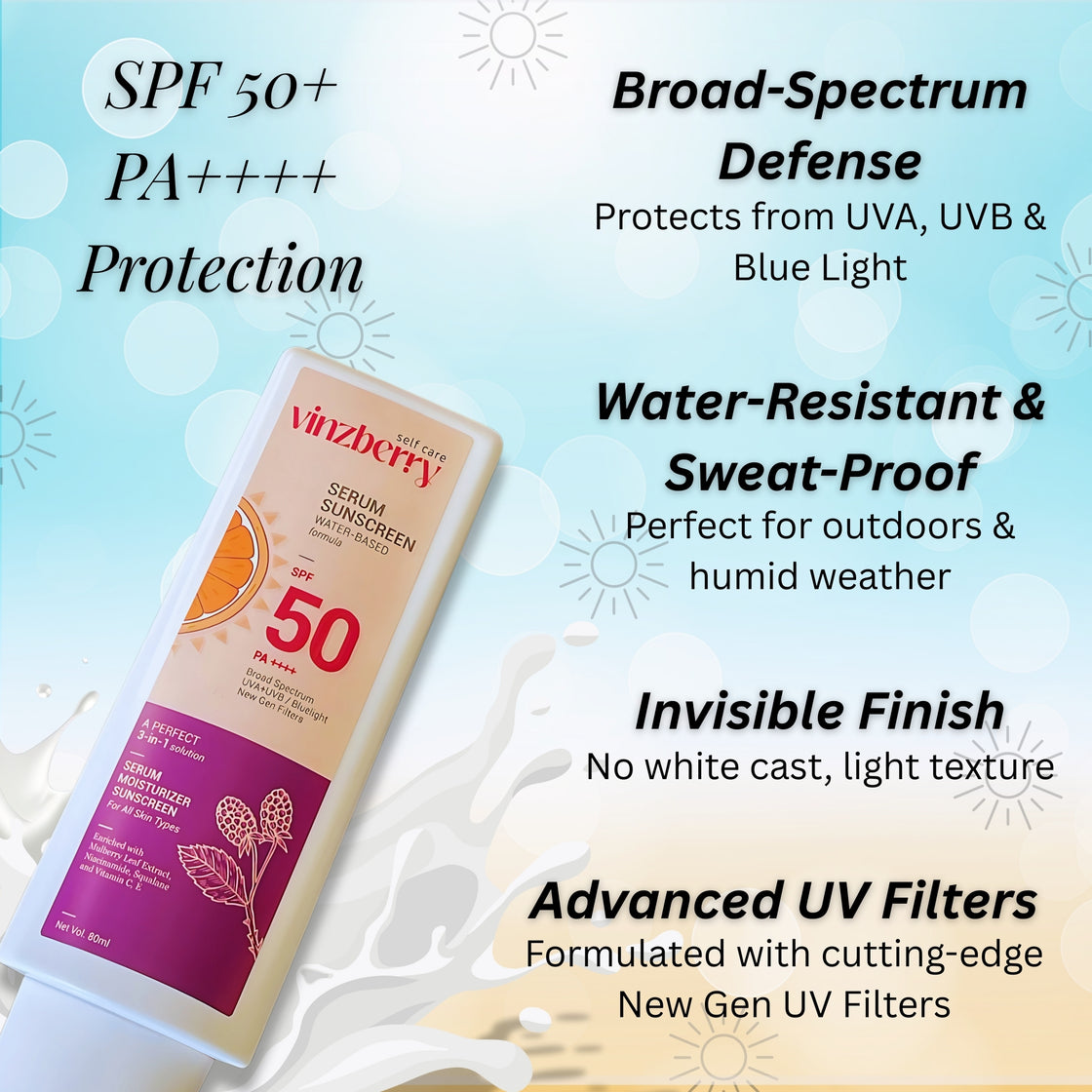 3-in-1 Serum Sunscreen SPF 50+ PA++++