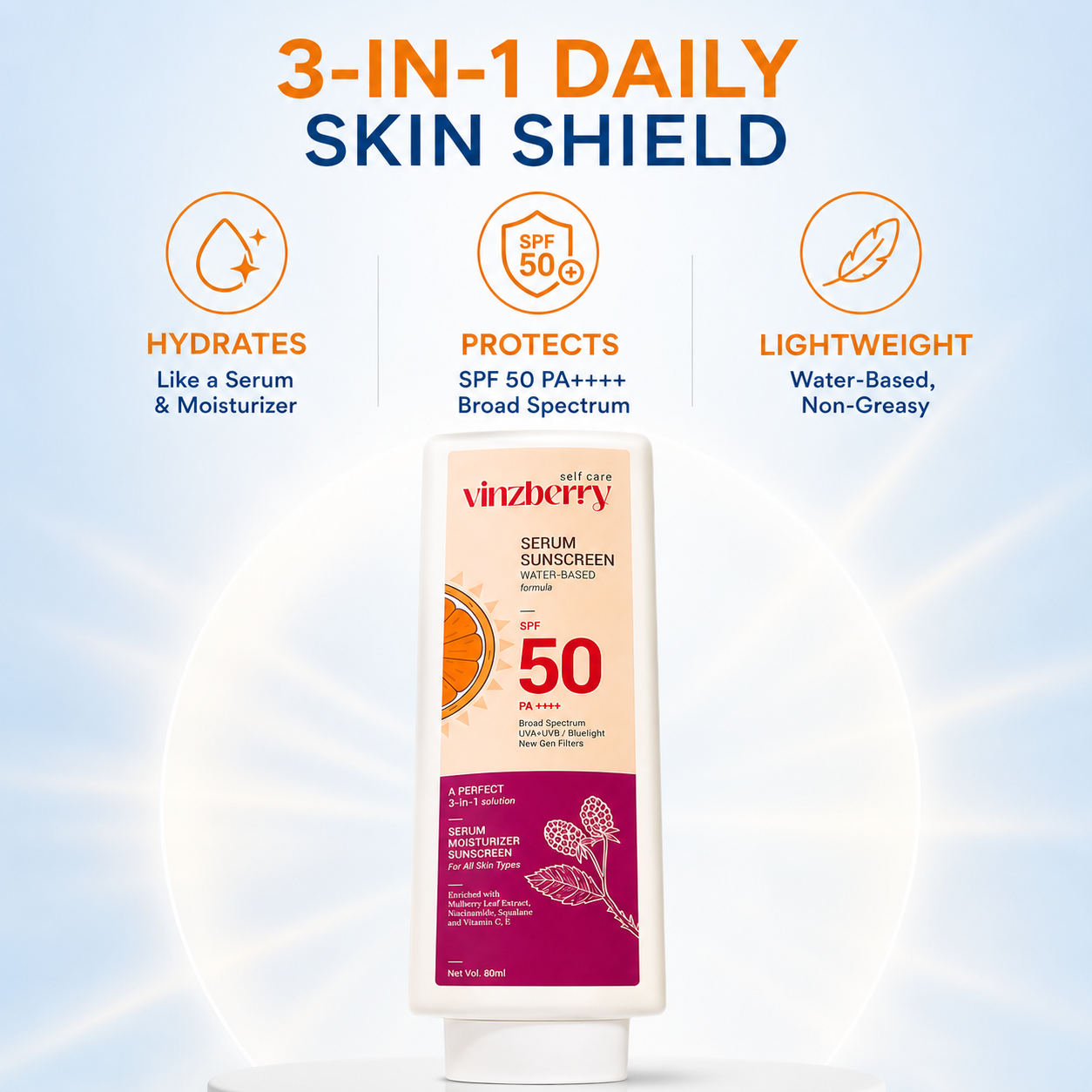 3-in-1 Serum Sunscreen SPF 50+ PA++++