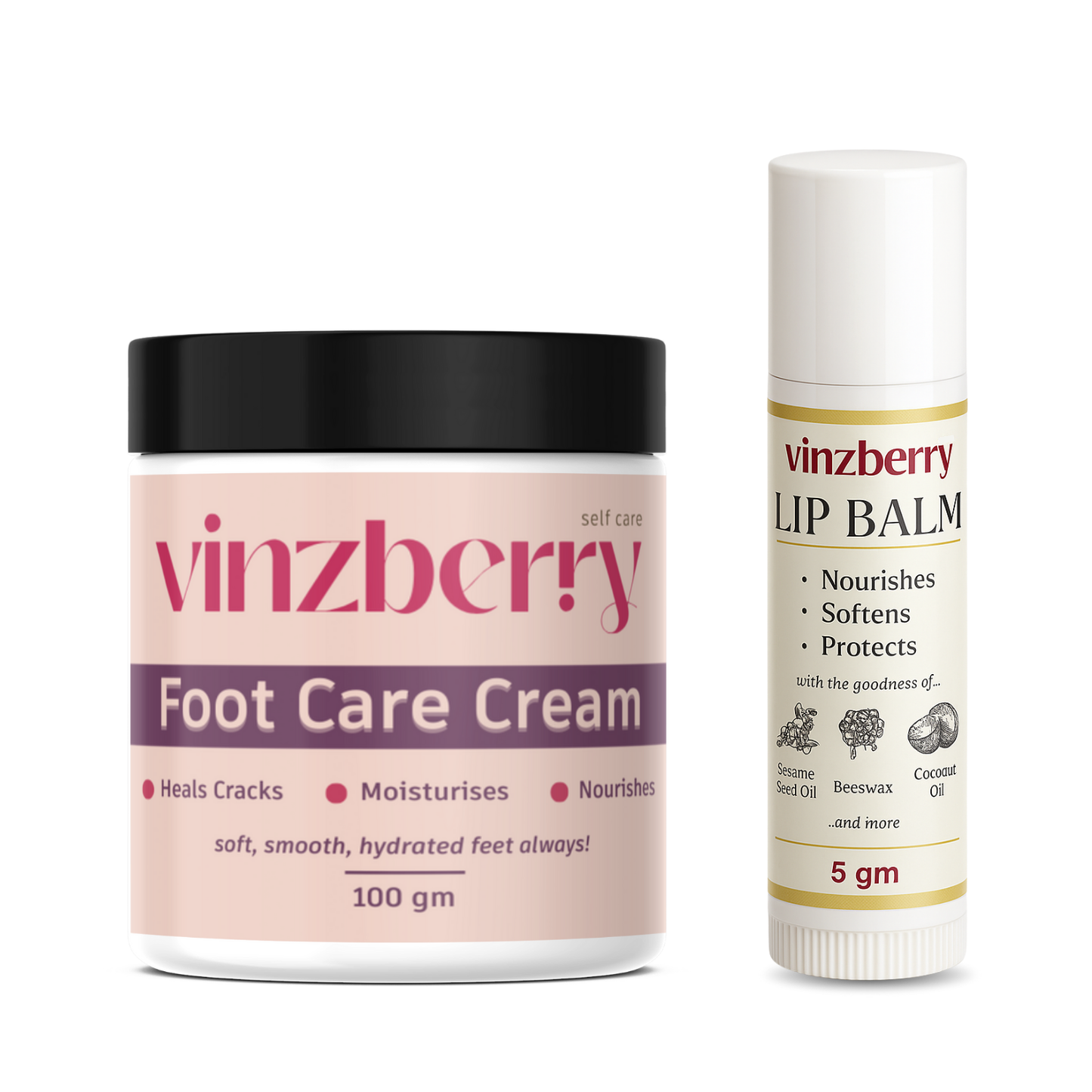 Winter Body Care Combo (Foot Cream & Lip Balm)